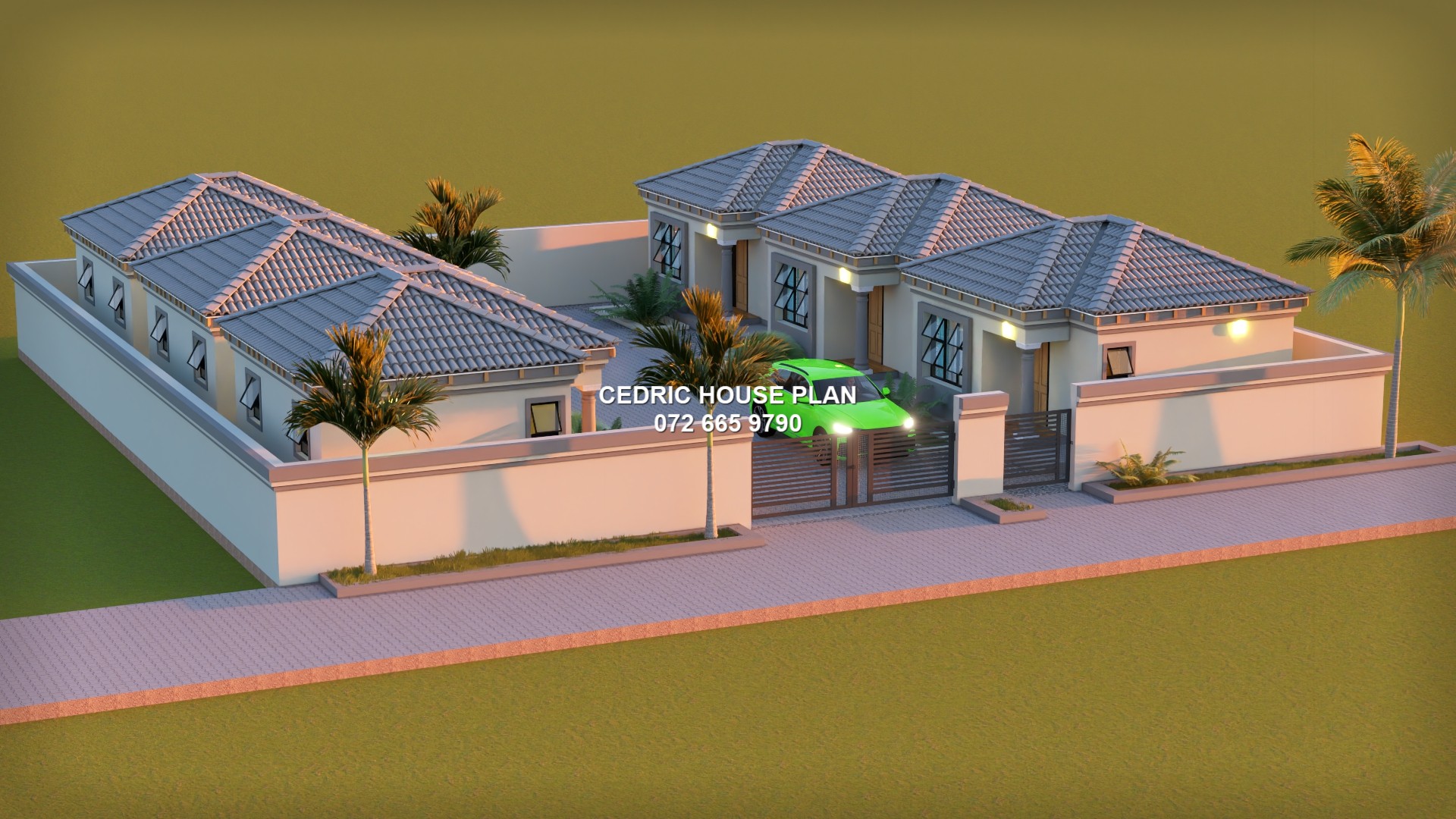 1 bedroom rental — Tuscan(Scotch Roof) house plan exterior
