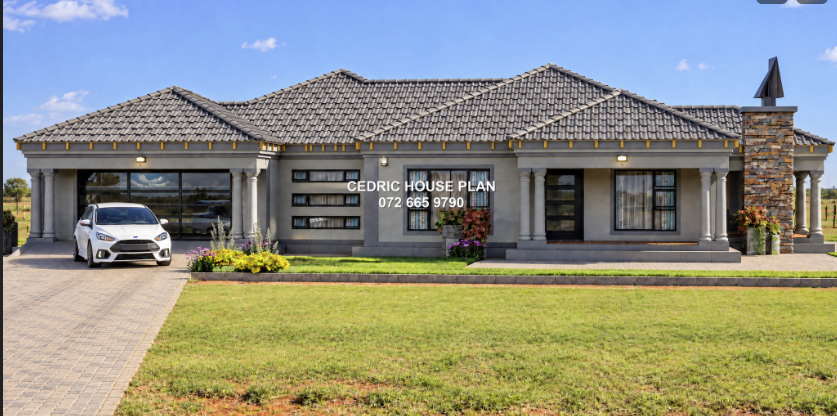 3 BEDROOMS — Tuscan(Scotch Roof) house plan exterior